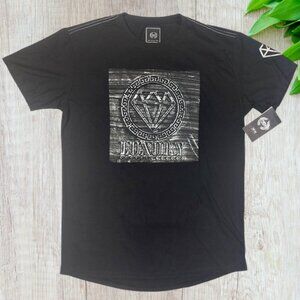 CR-24 Bordo Cromato Men’s Black T Shirt Sz 2X 'LUXURY' 3D Embossed Retail $98